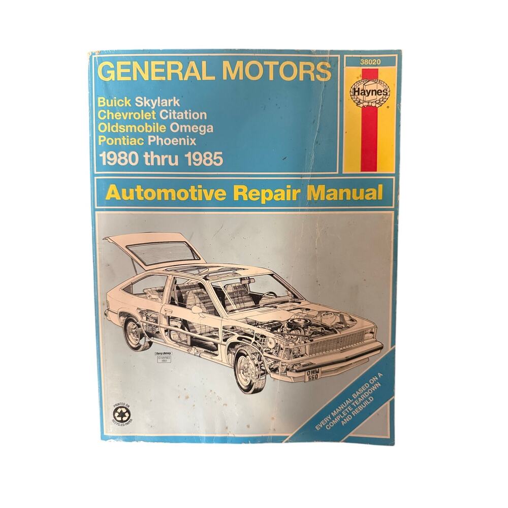 General Motors Haynes Automotive Repair Manual (38020) 1980 Thru 1985
